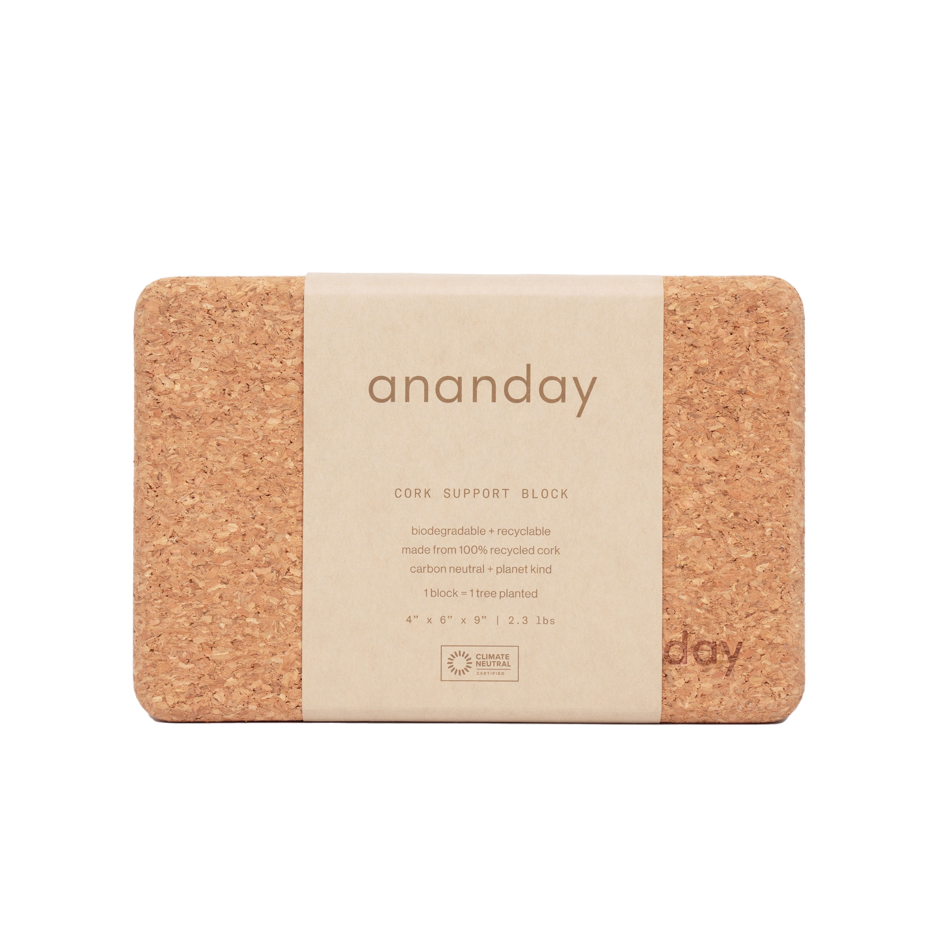 Ananday Cork Yoga Block