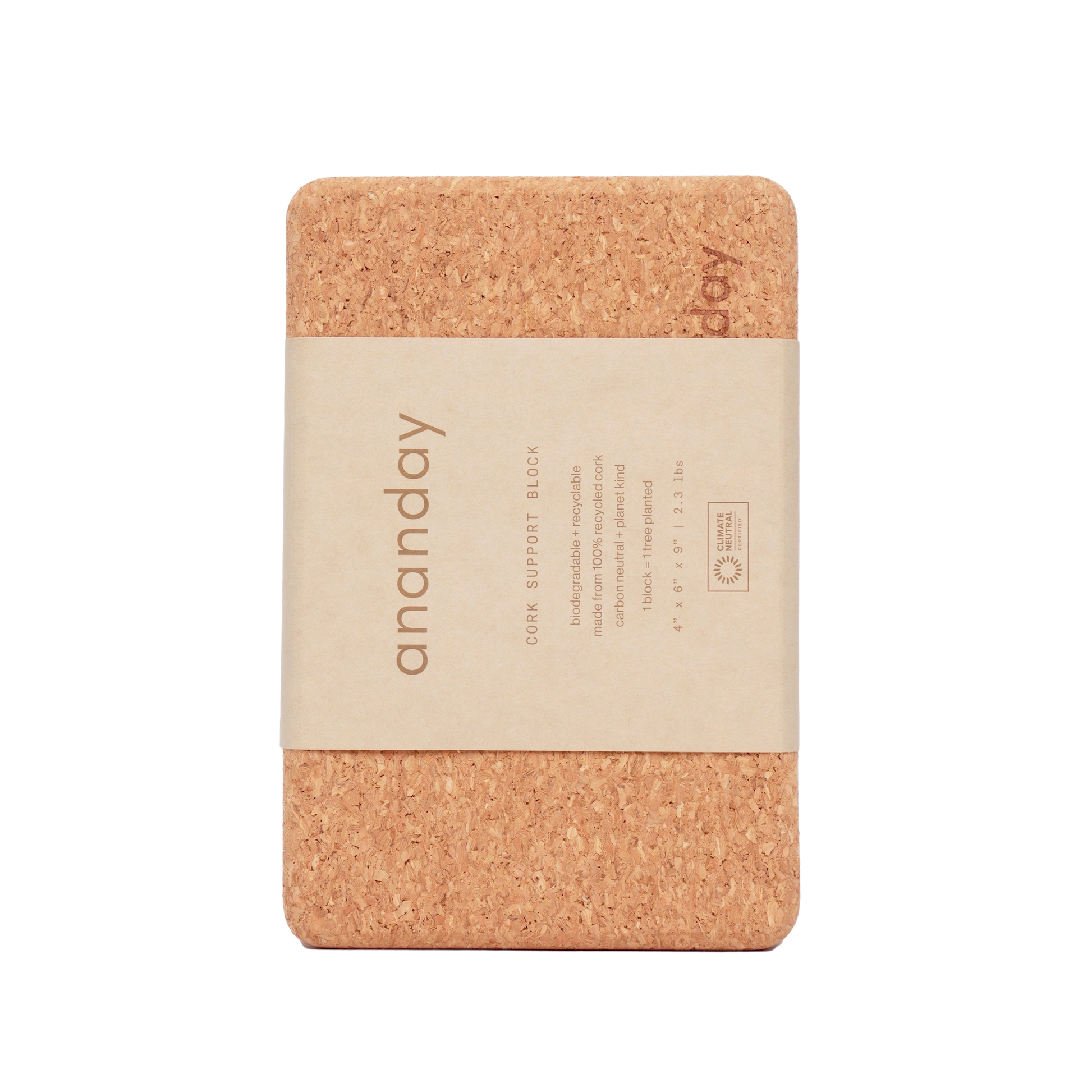 Ananday Cork Yoga Block