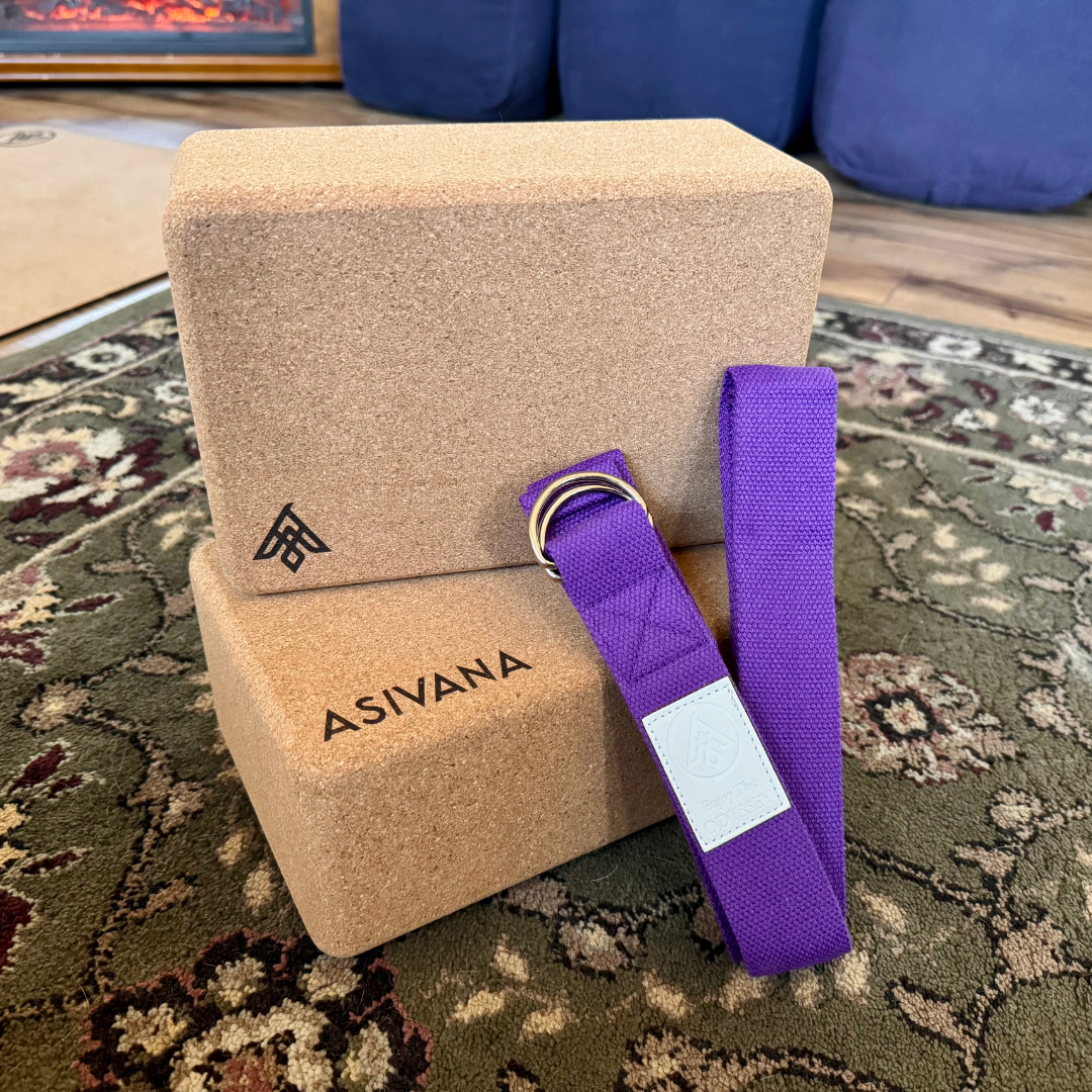 Basic Yoga Studio Block and Strap Kit (Amethyst)