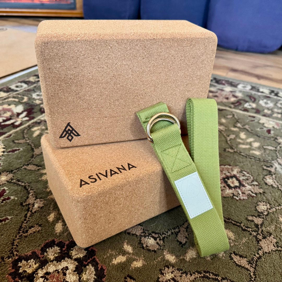 Basic Yoga Studio Block and Strap Kit (Peridot)