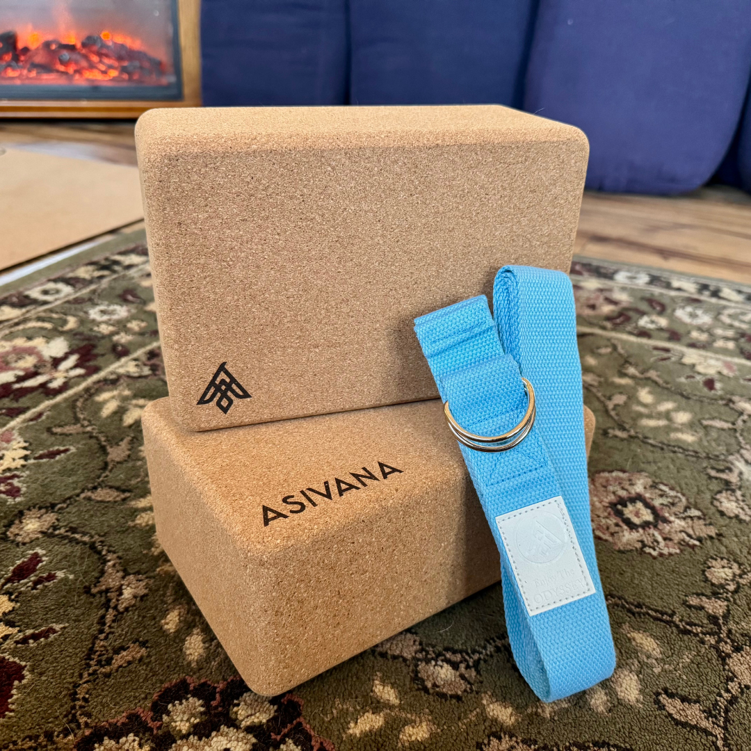 Basic Yoga Studio Block and Strap Kit (Turquiose)