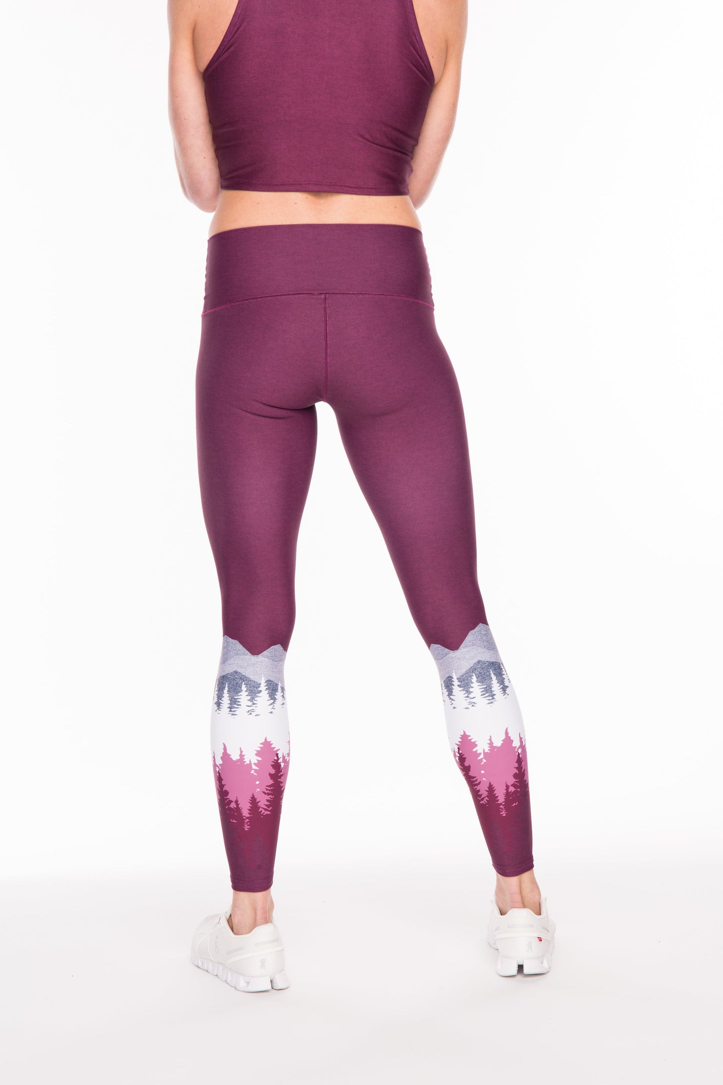 Burgundy Summit Yoga Pants Back