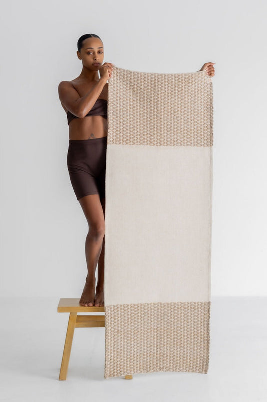 Clay & Cream Diamond Yoga Mat