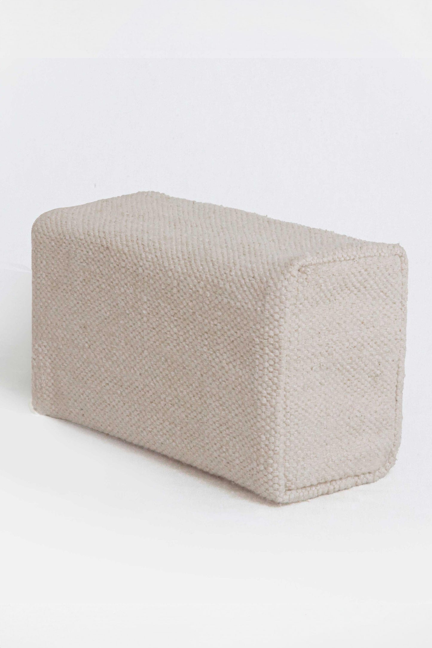 Cotton Cover and Cork Filled Yoga Block Cream