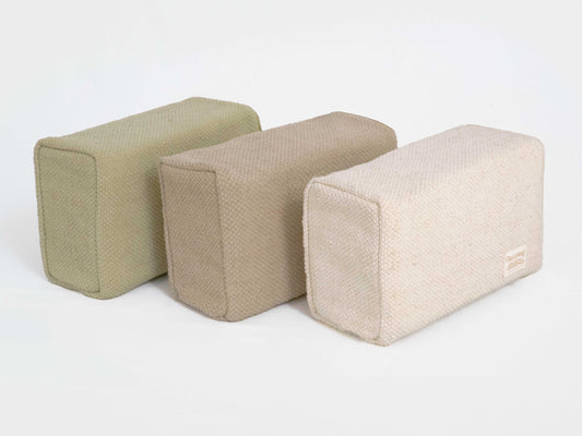 Cotton Cover and Cork Filled Yoga Block Color options