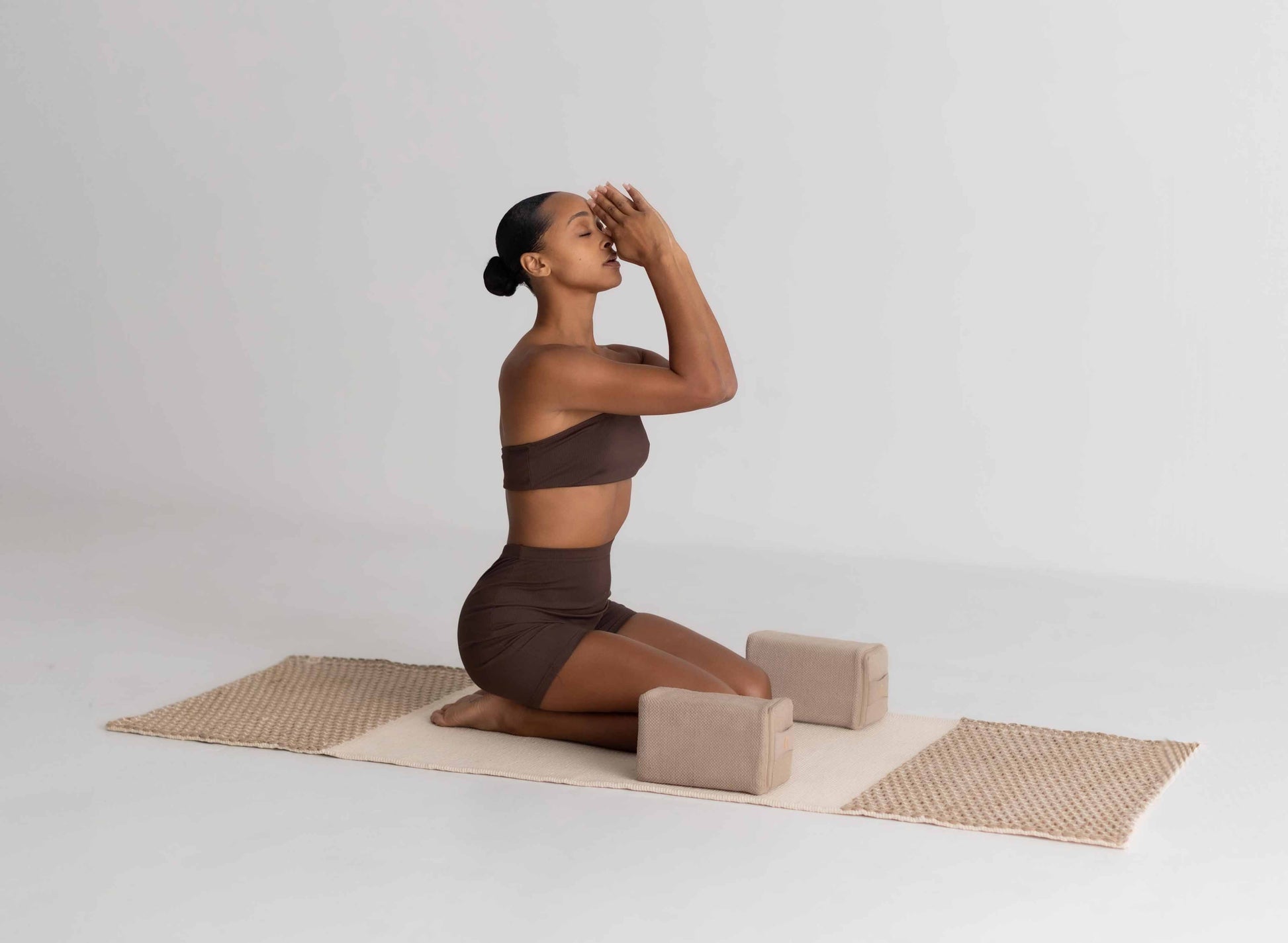Cotton Cover and Cork Filled Yoga Block Meditation