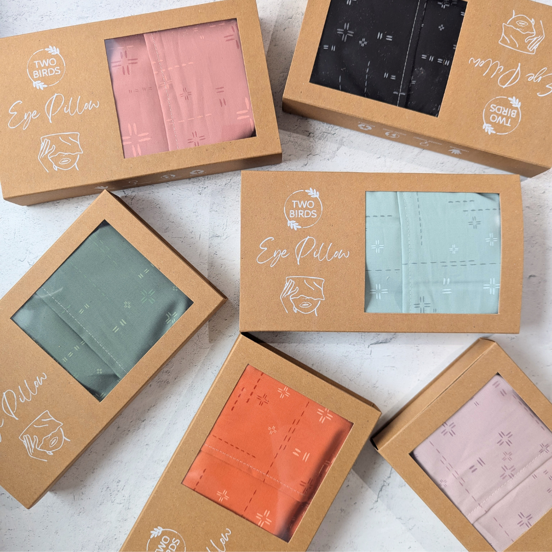 Deco Stitch Weighted Eye Pillow Boxed Together