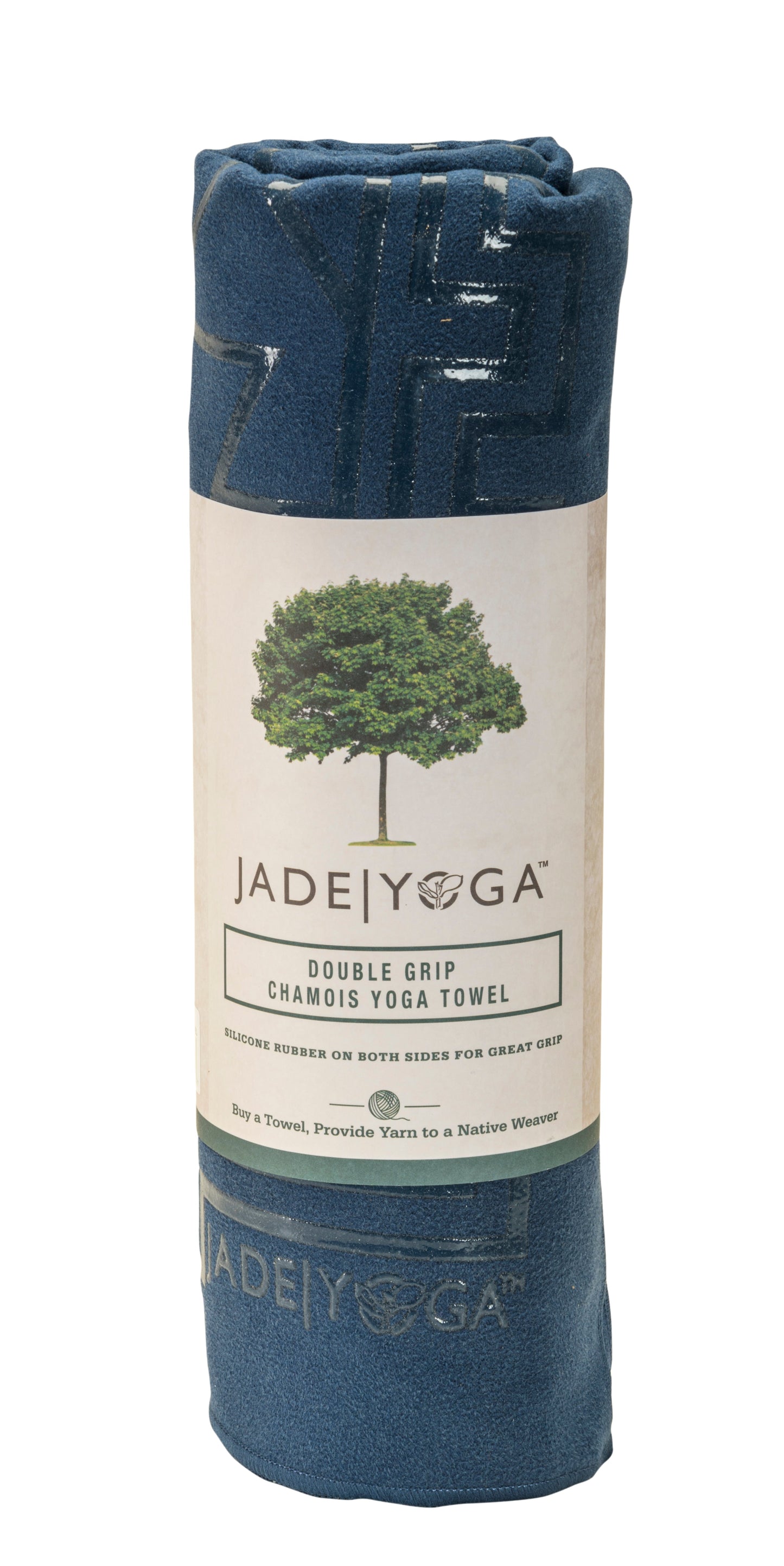 Double Grip Chamois Yoga Mat Towel Midnight Blue Label
