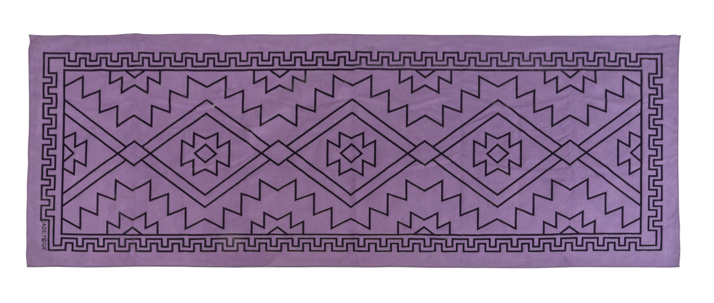 Double Grip Chamois Yoga Mat Towel Purple Towel