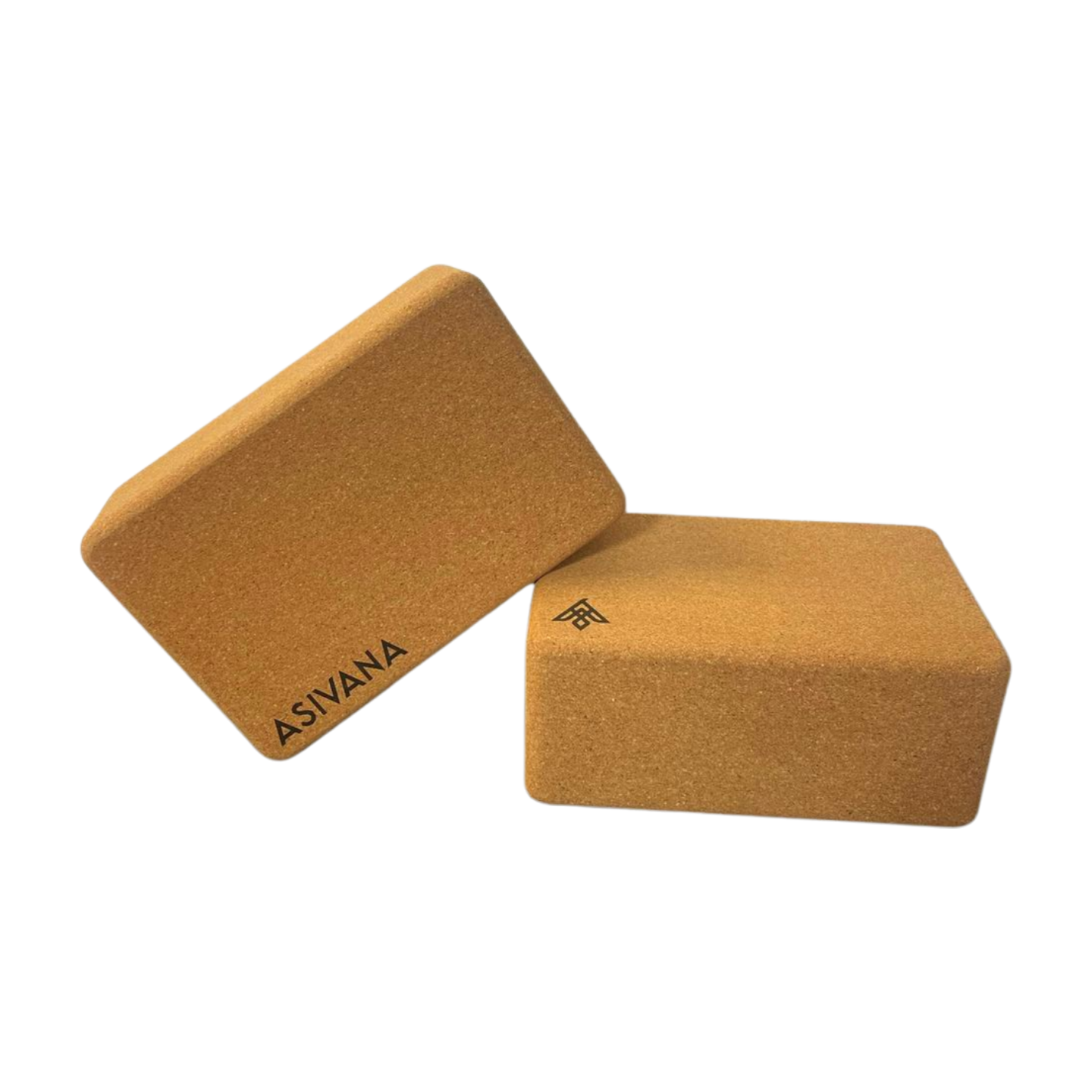 Asivana Yoga EcoBlock Cork Yoga Block 2 Blocks Stacked