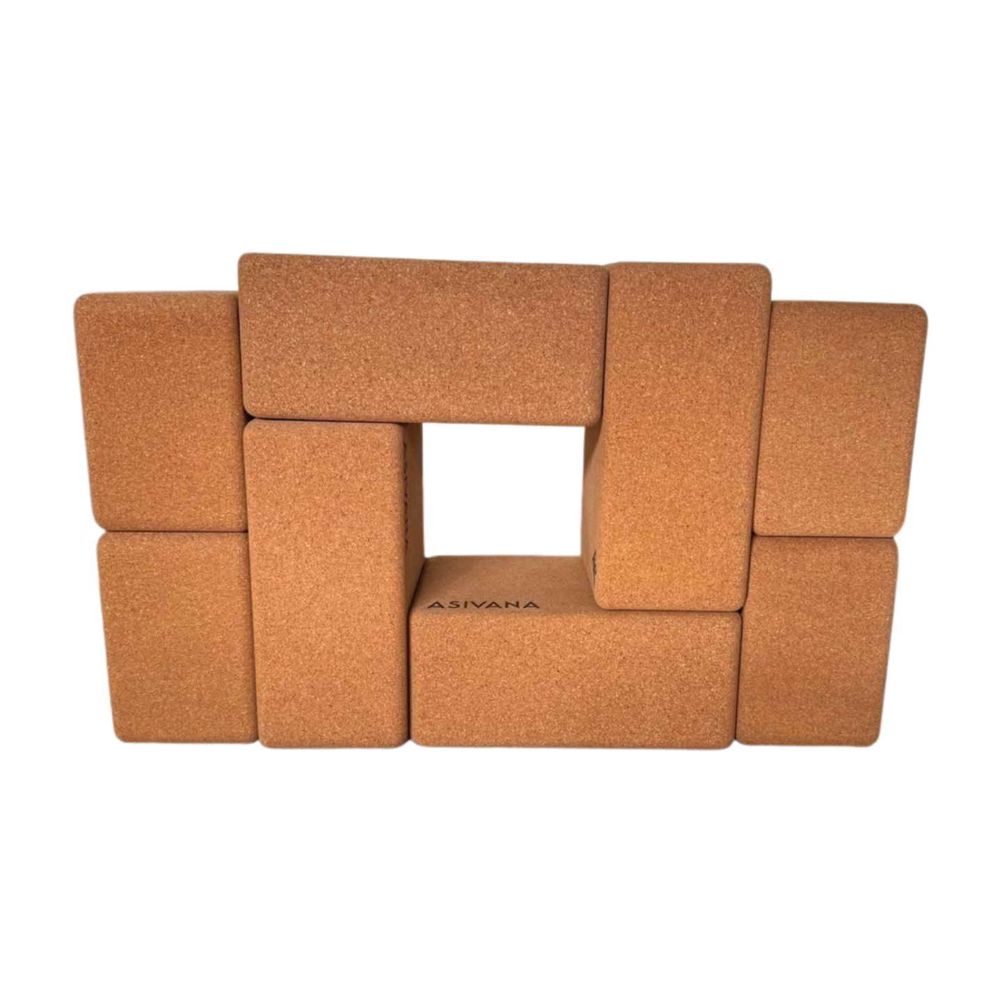 EcoBlock Cork Yoga Block Set of 8 by Asivana Yoga
