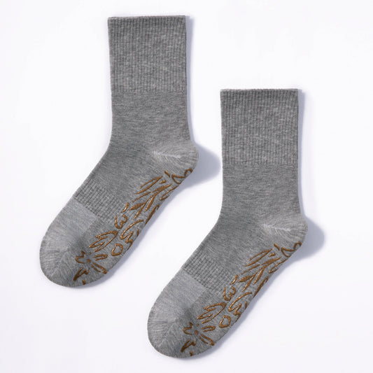 Grey Yoga Socks – Organic Cotton (1 pair)