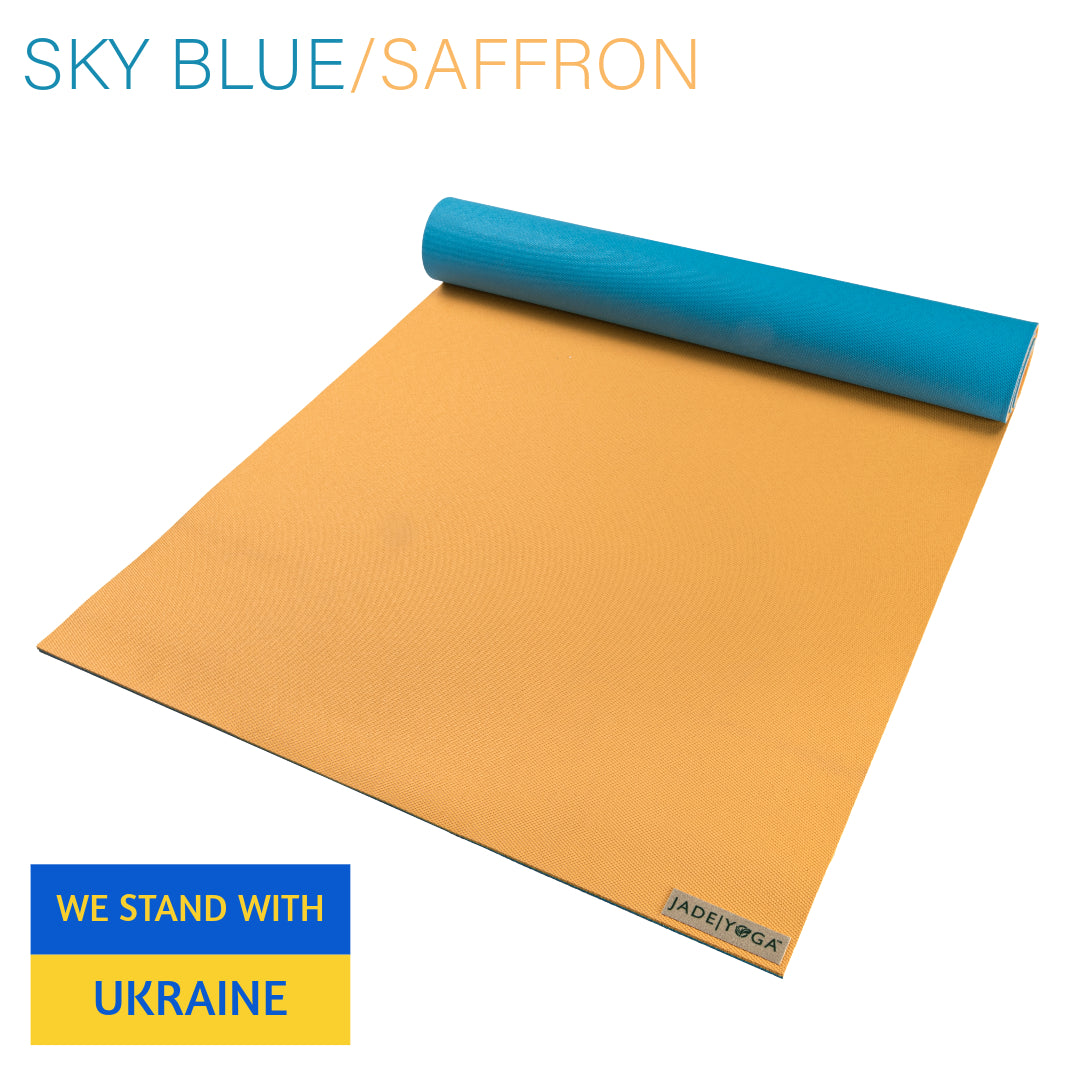 Harmony Yoga Mat Sky Blue and Saffron