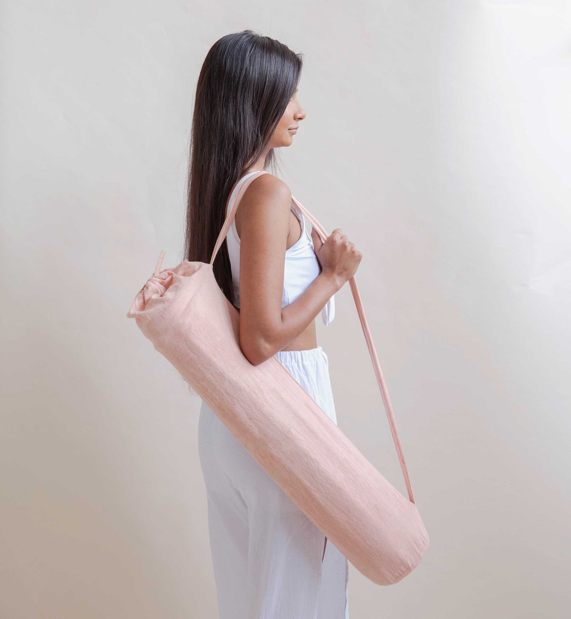 Herbal Cotton Yoga Rug – Rose Quartz Yoga Mat Bag