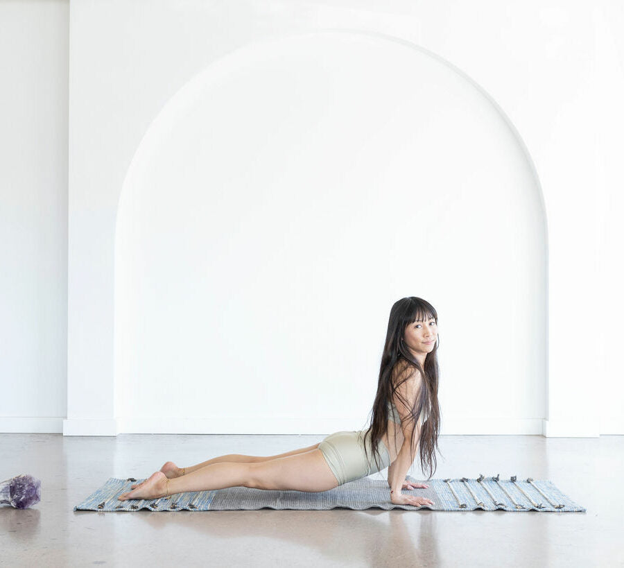 Auramat™ Kapha Ayurvedic Yoga Mat Yoga Woman on Mat