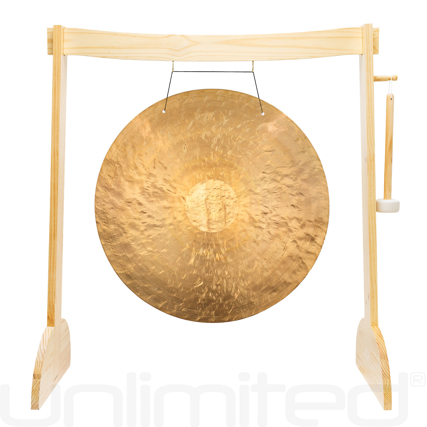 Lunaphonic Gong Stand Set - Wood Stand with 30" Gong Wind