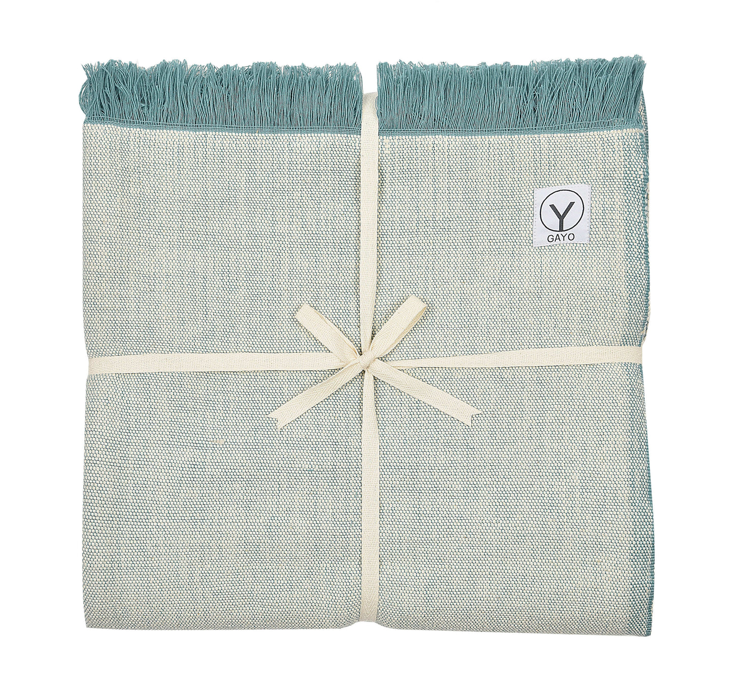 Organic Cotton Yoga Blanket Eucalyptus