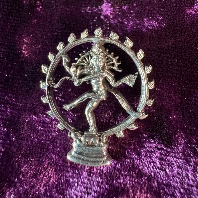 Nataraj Dancing Shiva Sterling Silver Pendant