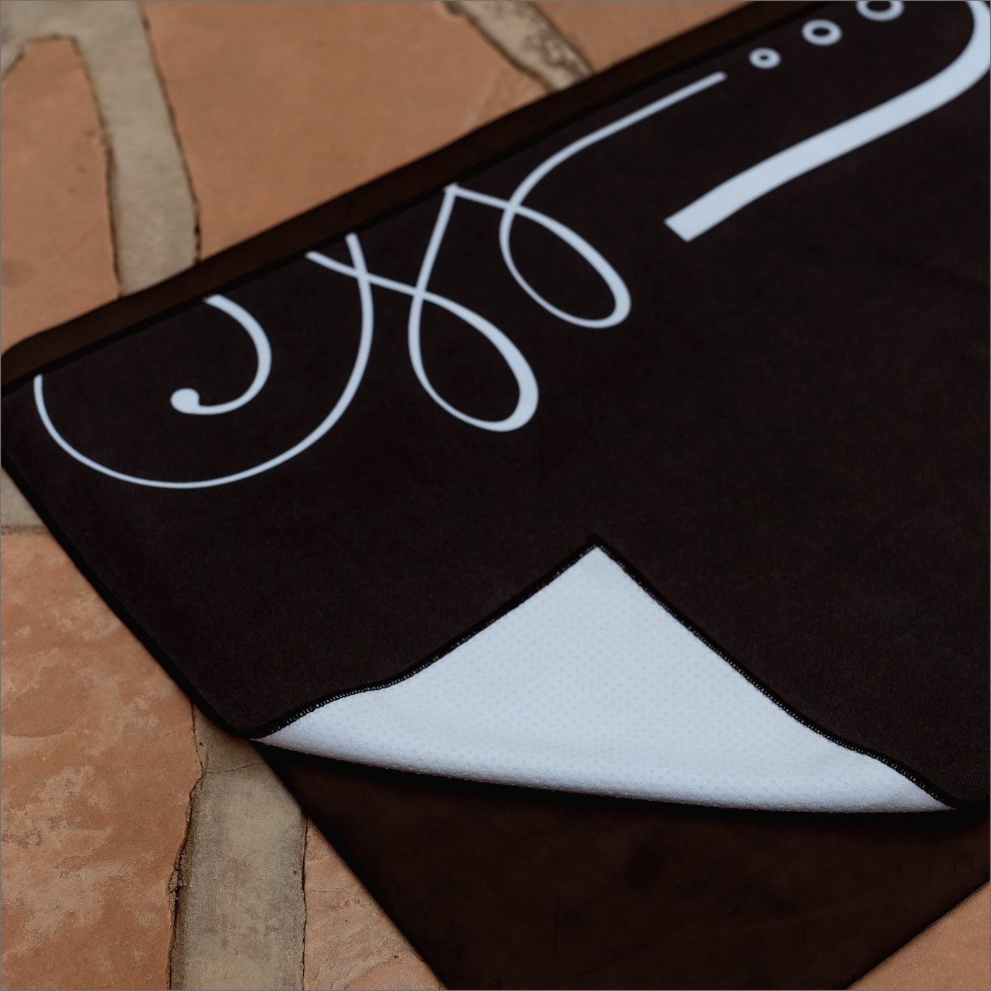 Onyx Yoga Mat Towel Texture