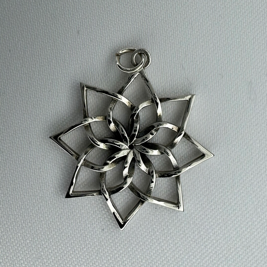 Opening Lotus Sterling Silver Pendant