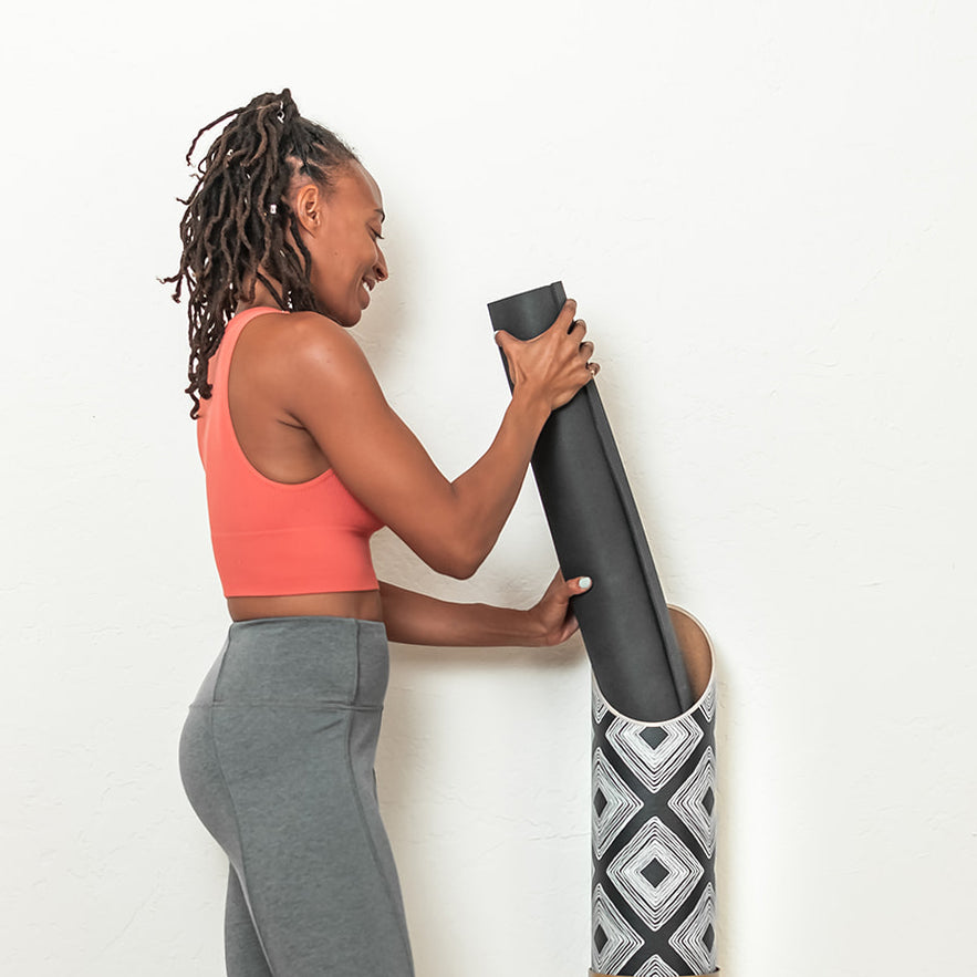Rhombi Yoga Mat Storage Tube Lifestyle