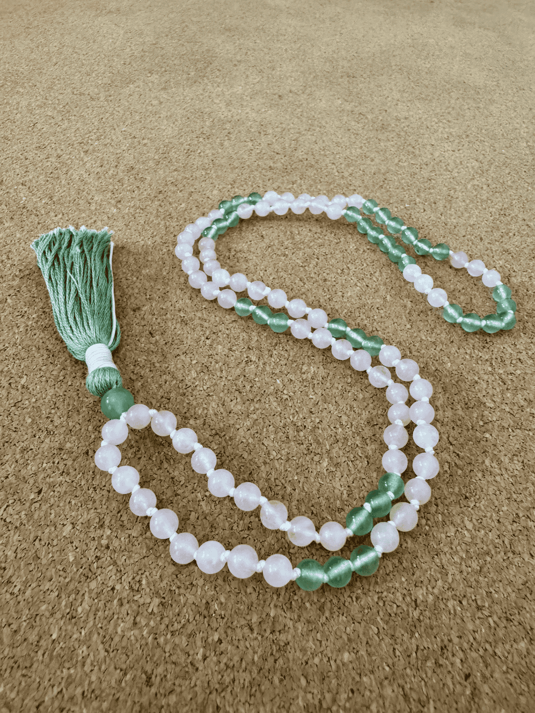 Bloomheart - Rose Quartz & Green Aventurine 6mm Handcrafted Mala