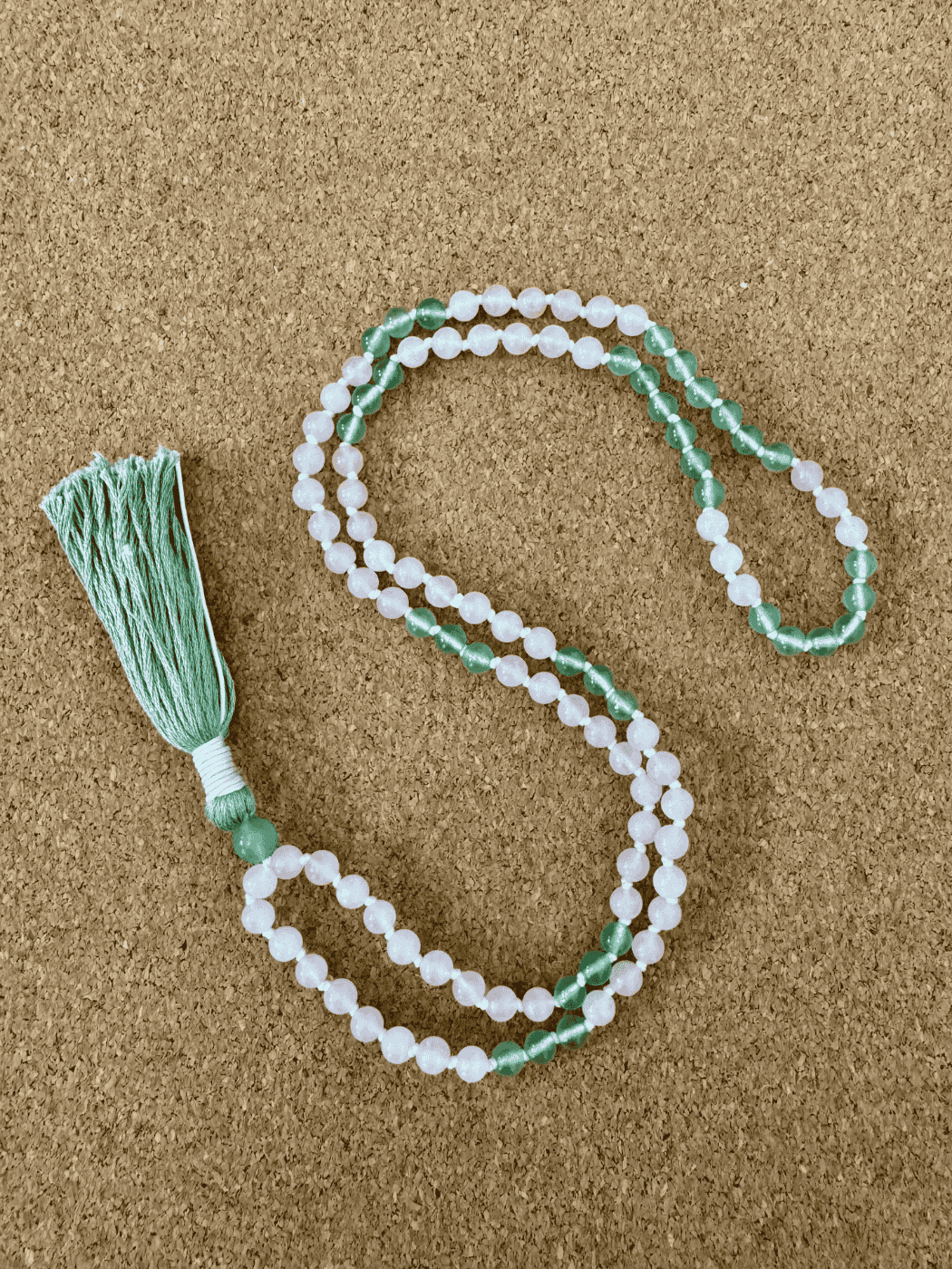 Bloomheart - Rose Quartz & Green Aventurine 6mm Handcrafted Mala