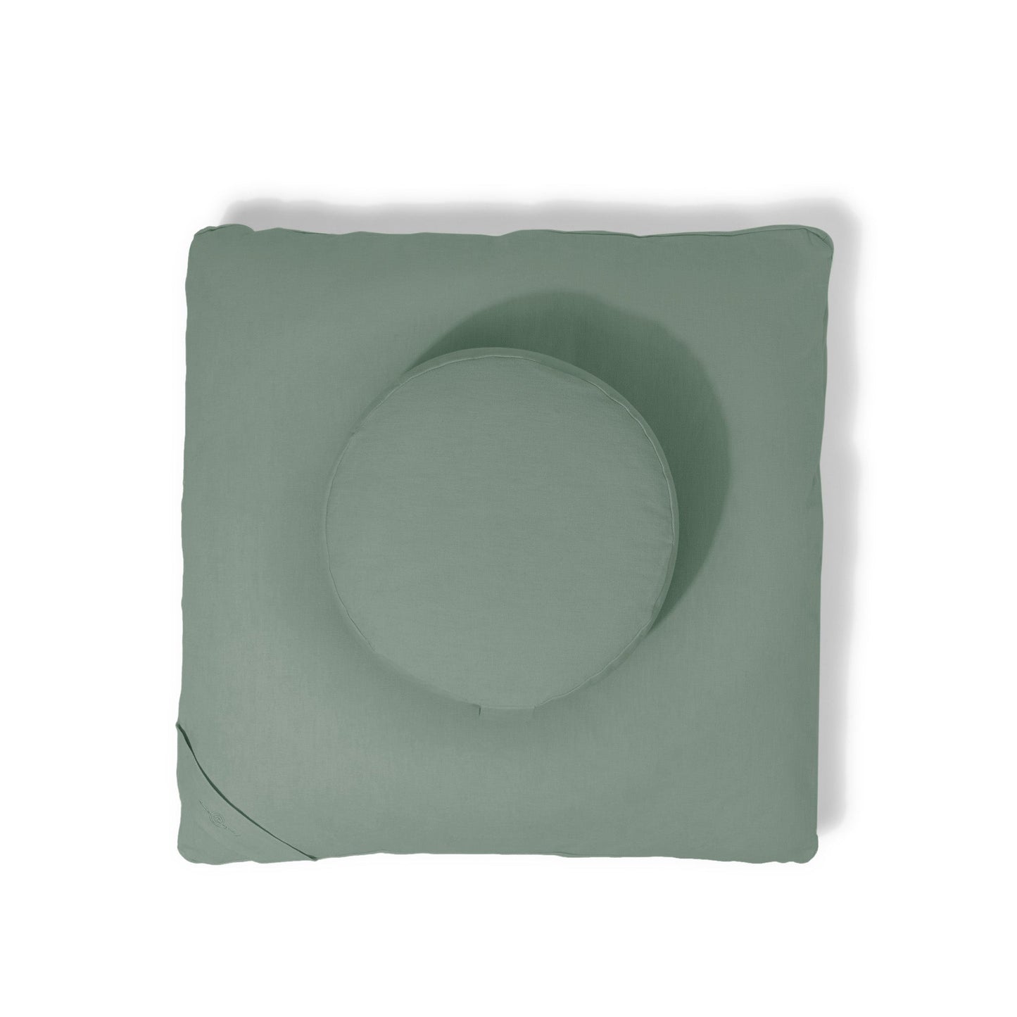 Seafoam Organic Meditation Cushion Set Top