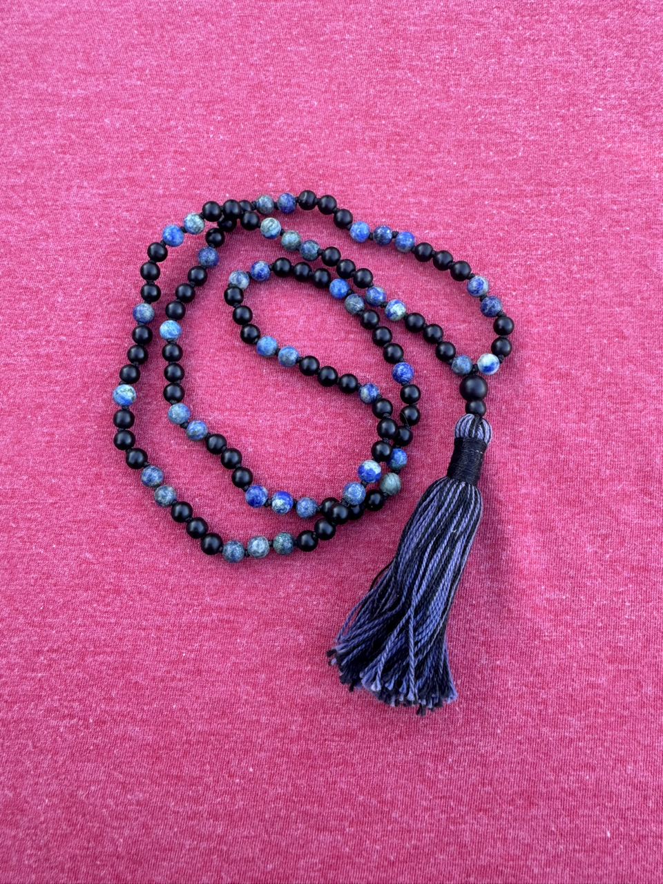 Sodalite and Black Onyx 6mm Mala Prayer Beads