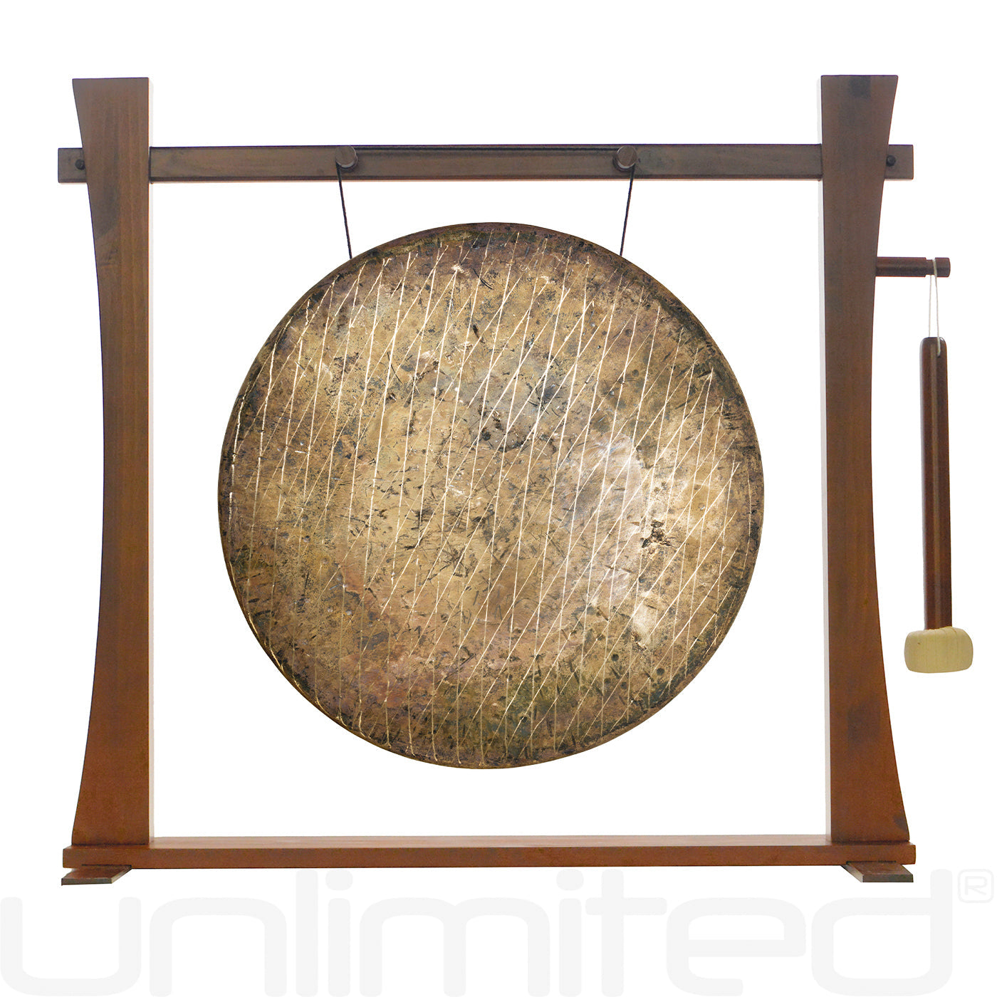 Spirit Guide Gong Stand Set - Wood Stand with 18" Gong Xiang Jia