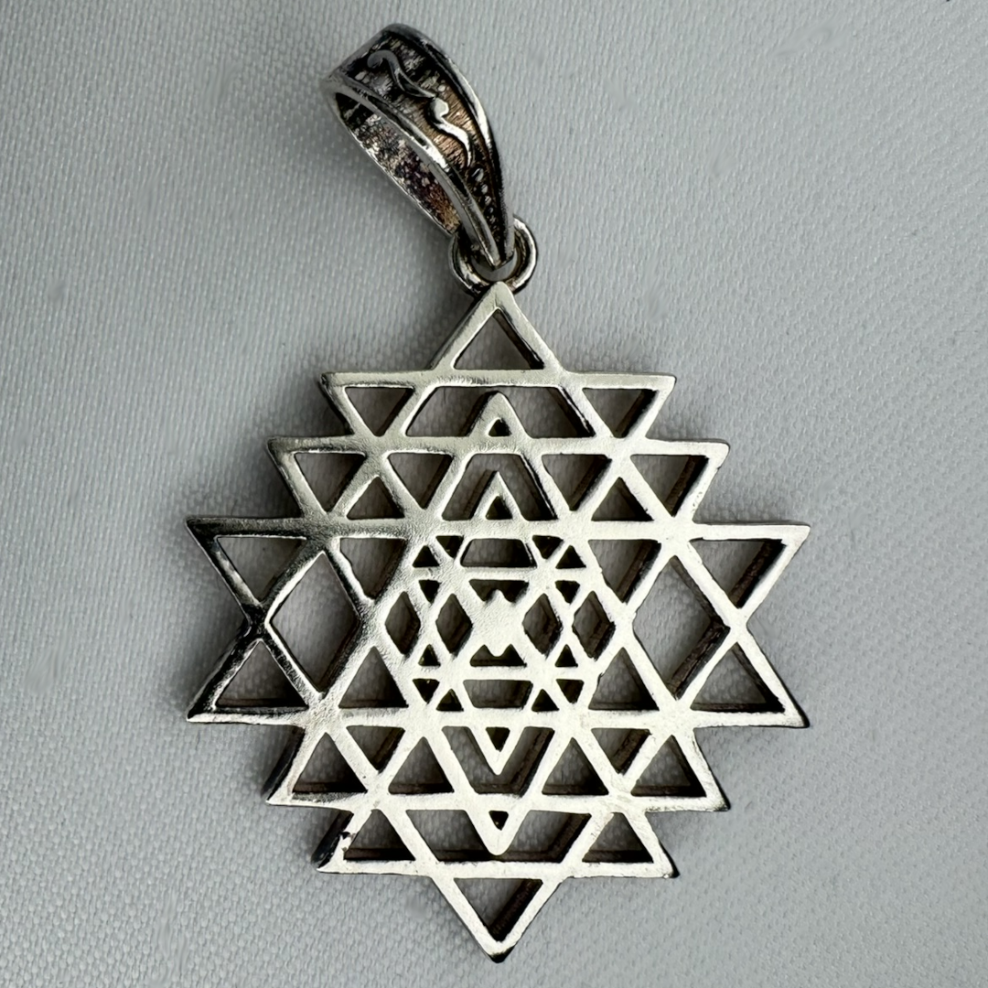 Sri Yantra Sterling Silver Pendant