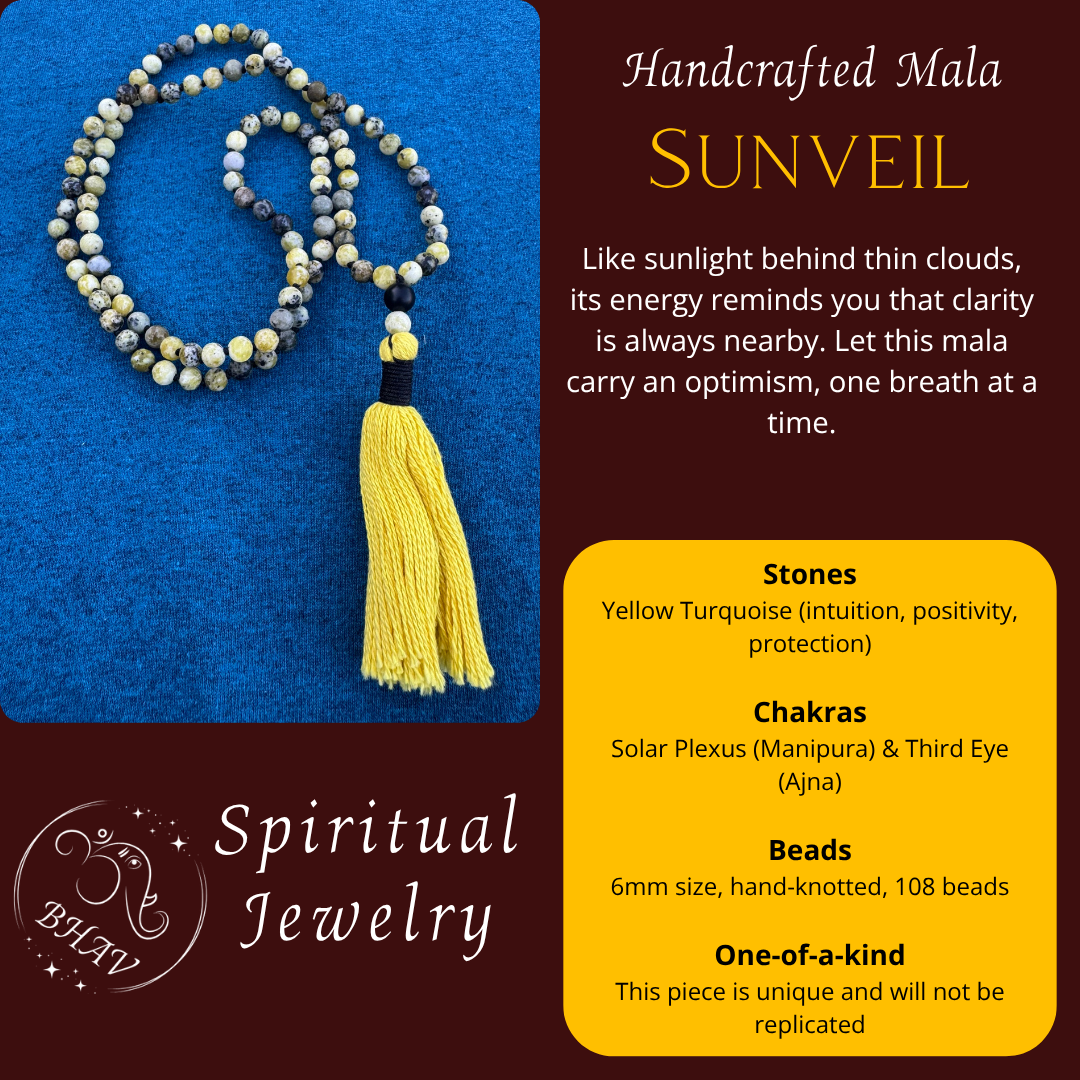 Sunveil - Yellow Turquoise 6mm Mala Prayer Beads
