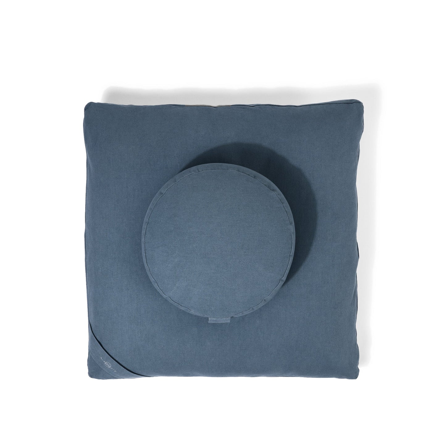 Teal Organic Meditation Cushion Set Top