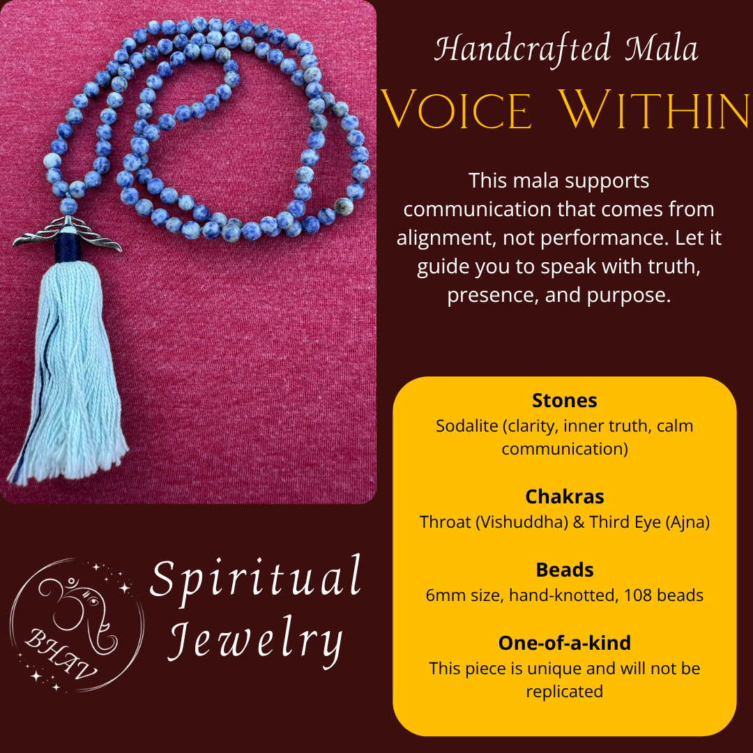 Voice Within - Sodalite 6mm Mala Prayer Beads