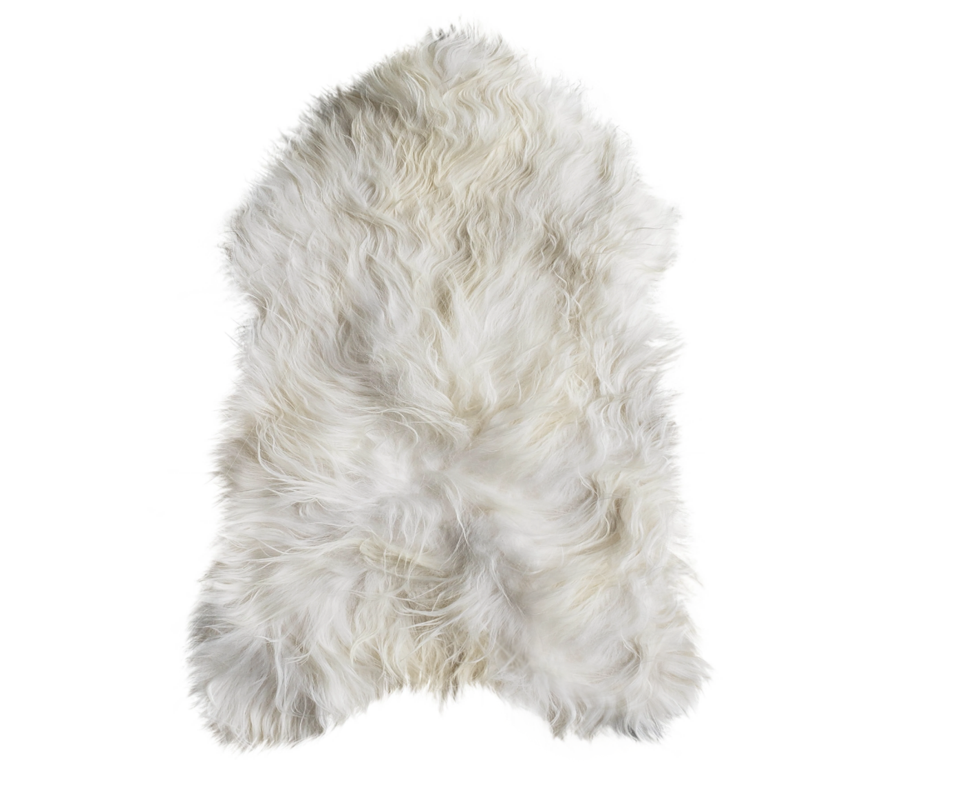White Icelandic Sheepskin Meditation Rug