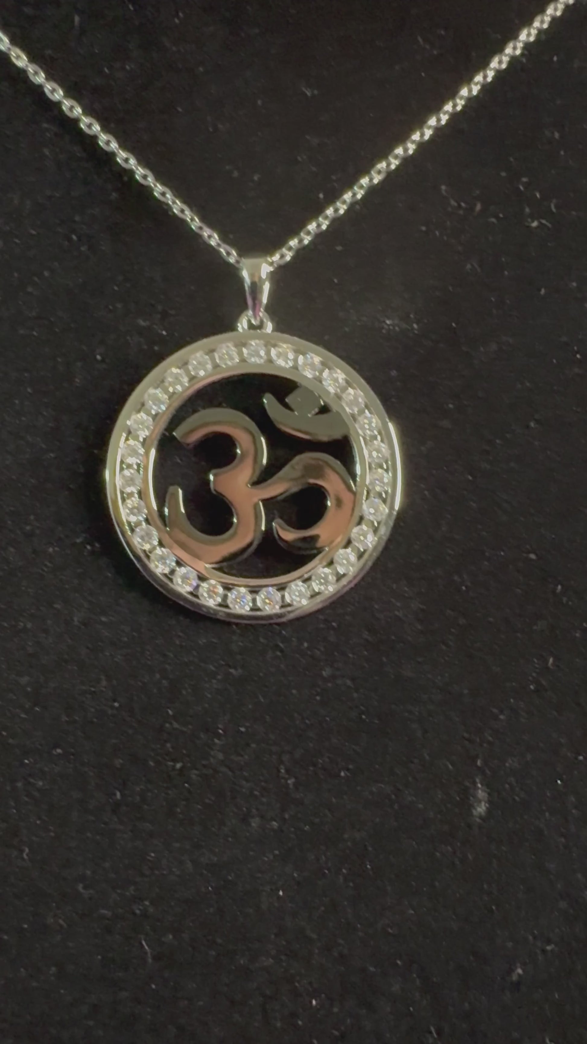 Om with Moissanite Pendant Light Shine