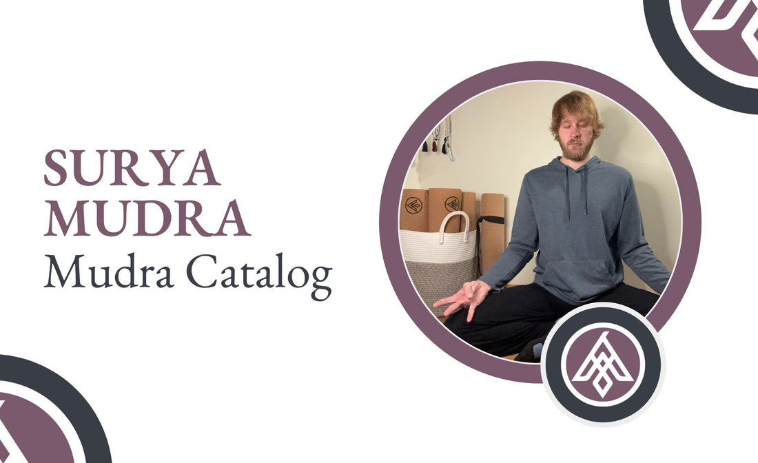 Surya Mudra in Seated Meditation Pose for Asivana Yoga Mudra Catalog by Jack Utermoehl