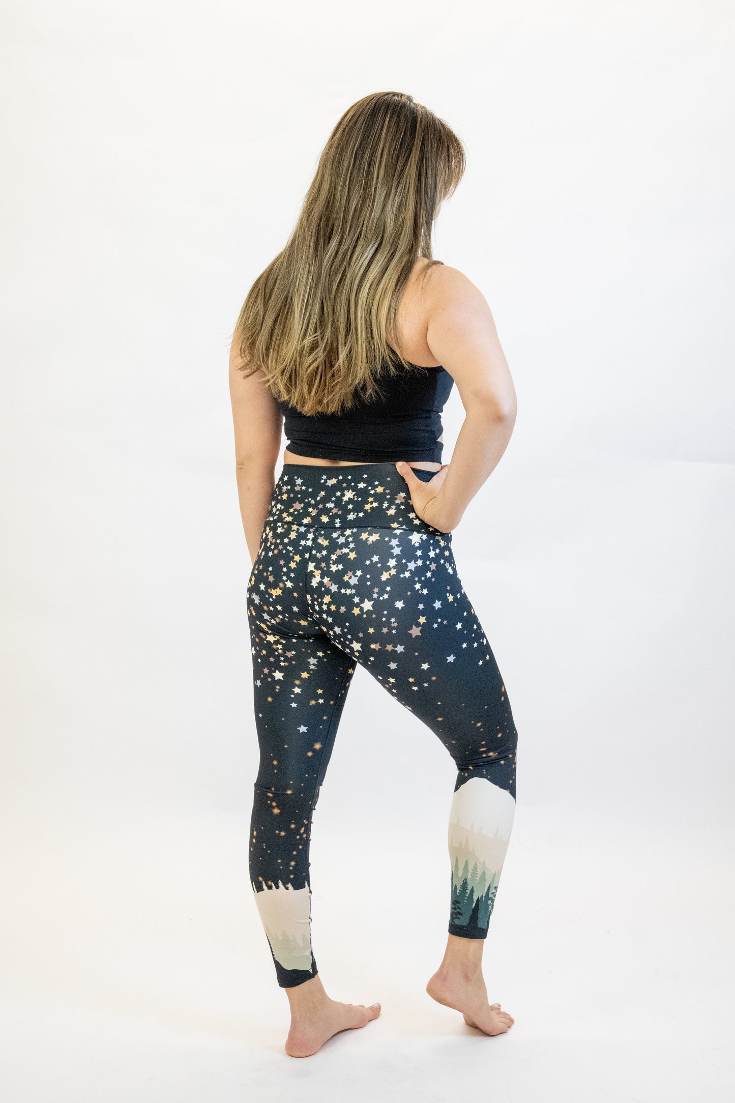New Years Mountain Yoga Pants