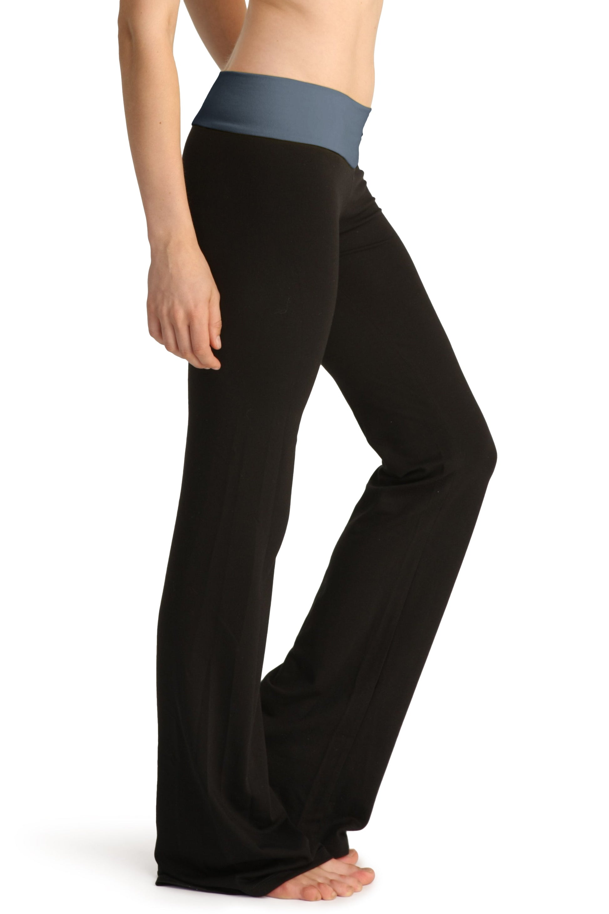 The Classic Women's Yoga Pants Charcoal Grey Side
