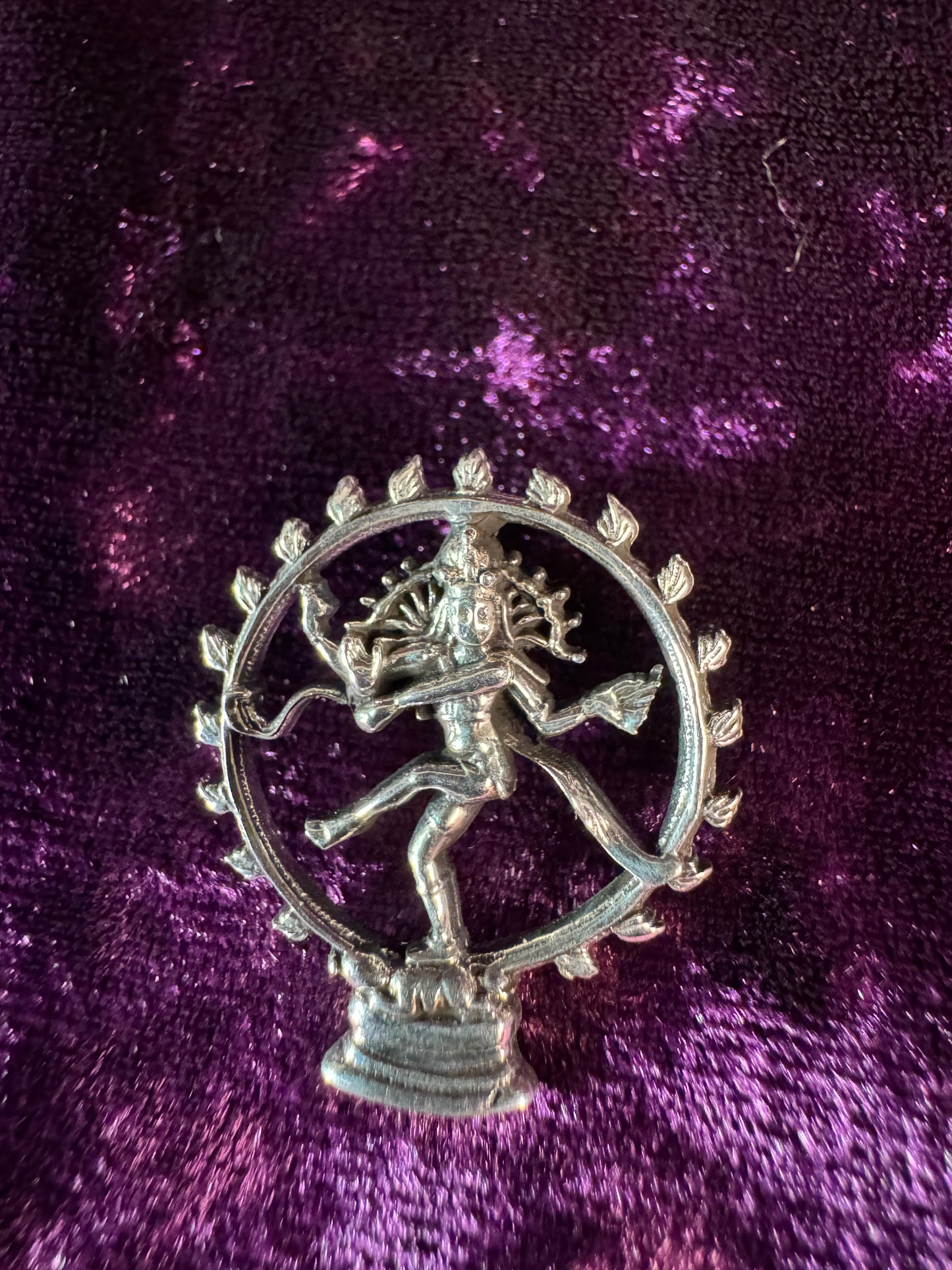 92.5% Sterling Silver Nataraj Dancing Shiva Pendant