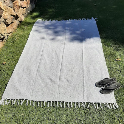 Grey Solid Baja Yoga Blanket Alternate View