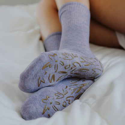 Lavender Yoga Socks – Organic Cotton (1 pair)