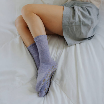 Lavender Yoga Socks – Organic Cotton (1 pair)