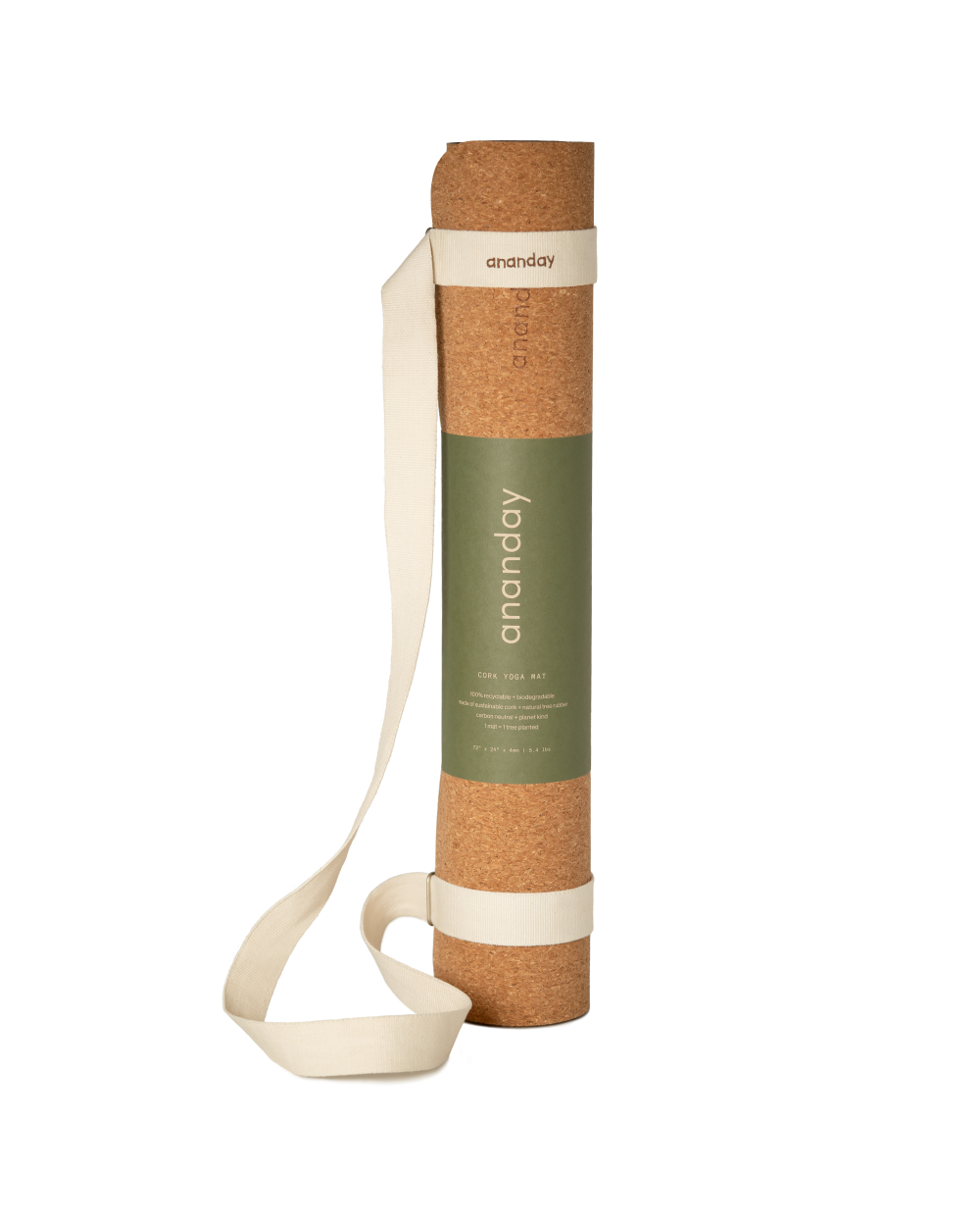 Cork Yoga Mat + 2-in-1 Mat Carrier Duo
