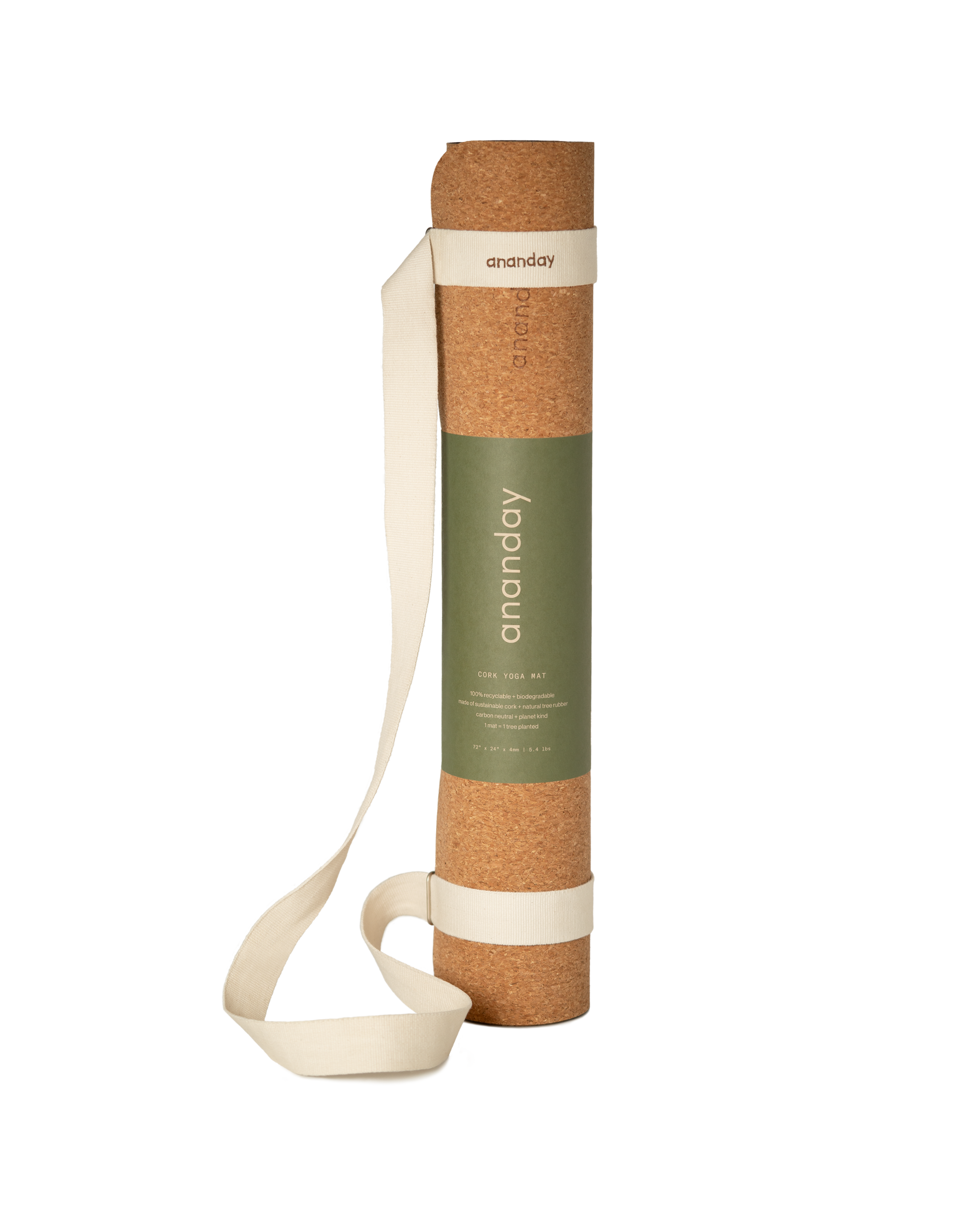 Cork Yoga Mat + 2-in-1 Mat Carrier Duo