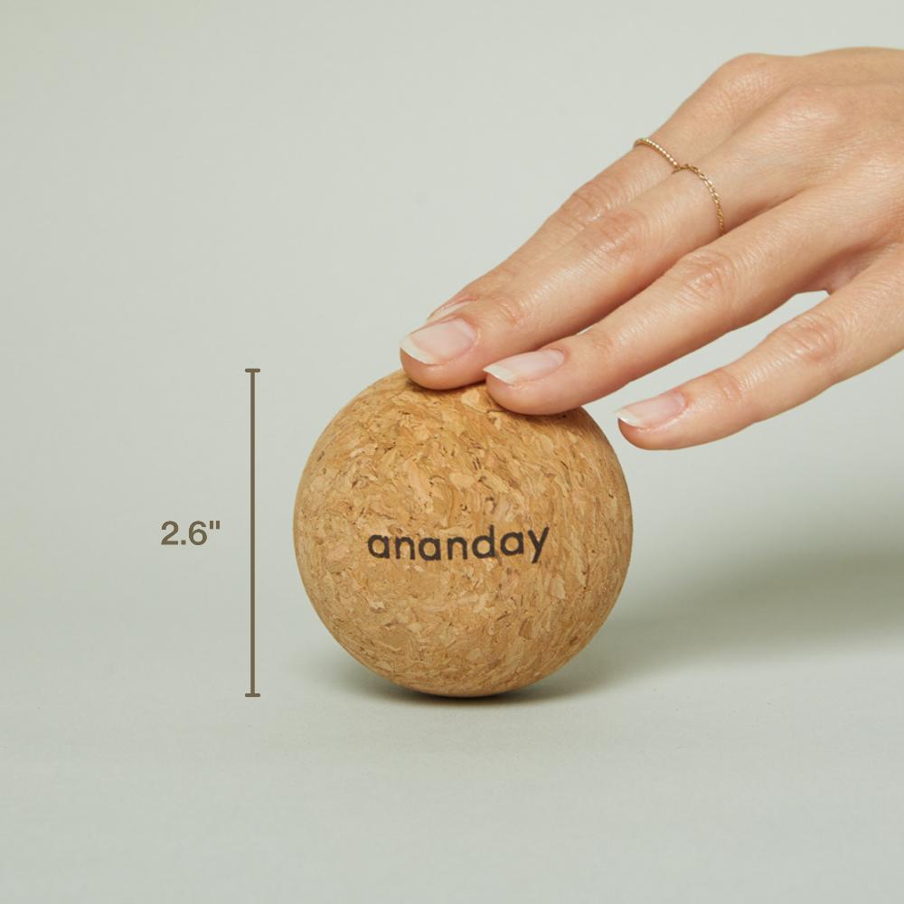 Cork Massage Ball Set Height