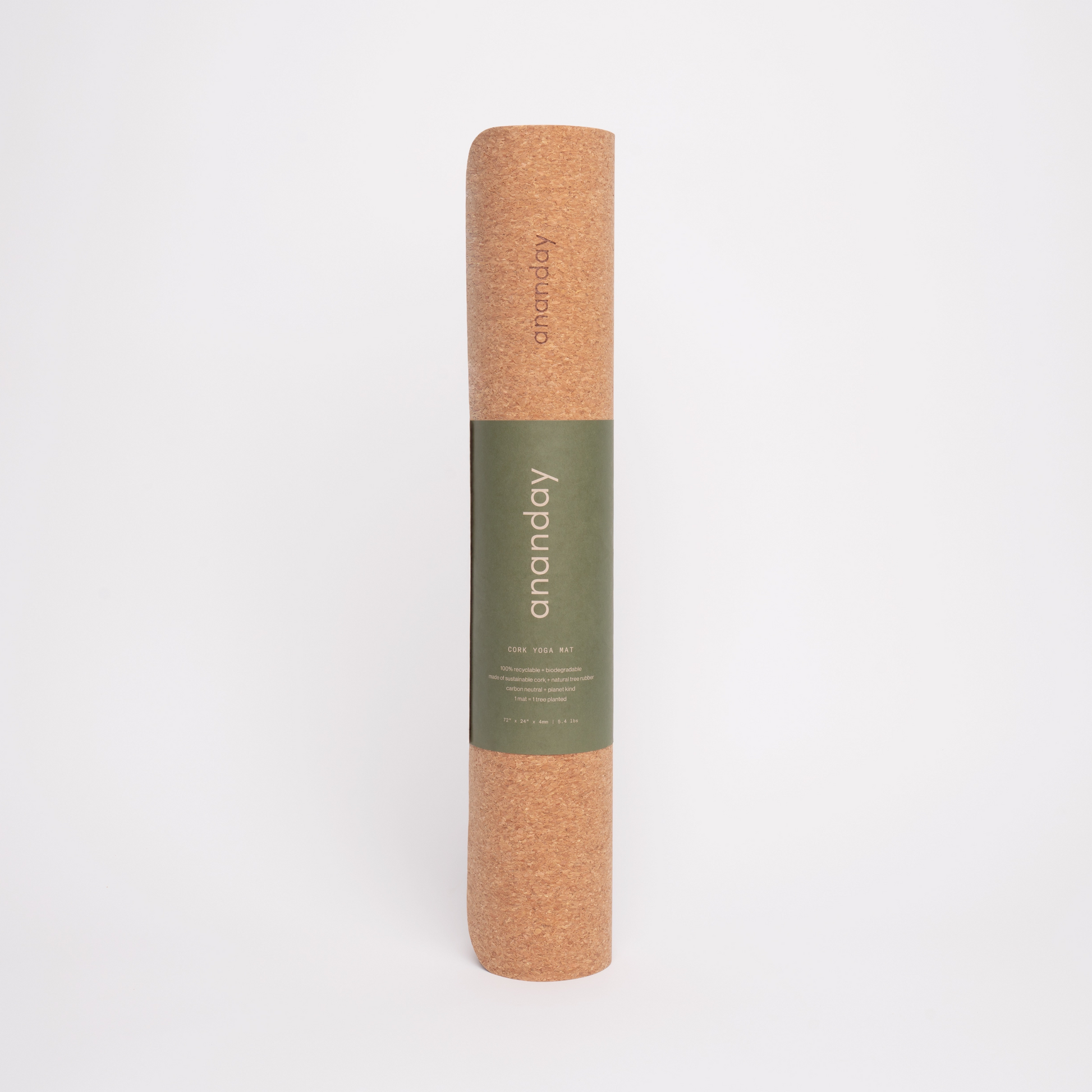 Ground + Stretch Cork Yoga Mat + Yoga Strap Bundle