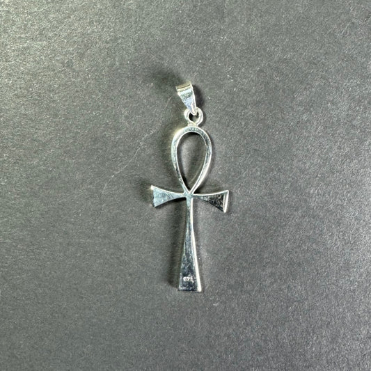 92.5% Sterling Silver Large Ankh Pendant
