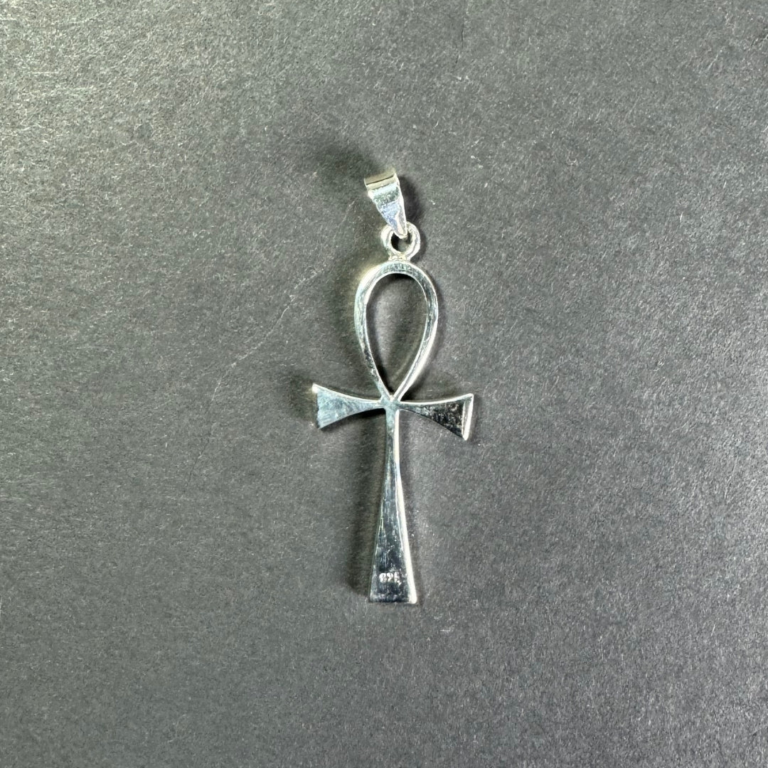 92.5% Sterling Silver Large Ankh Pendant