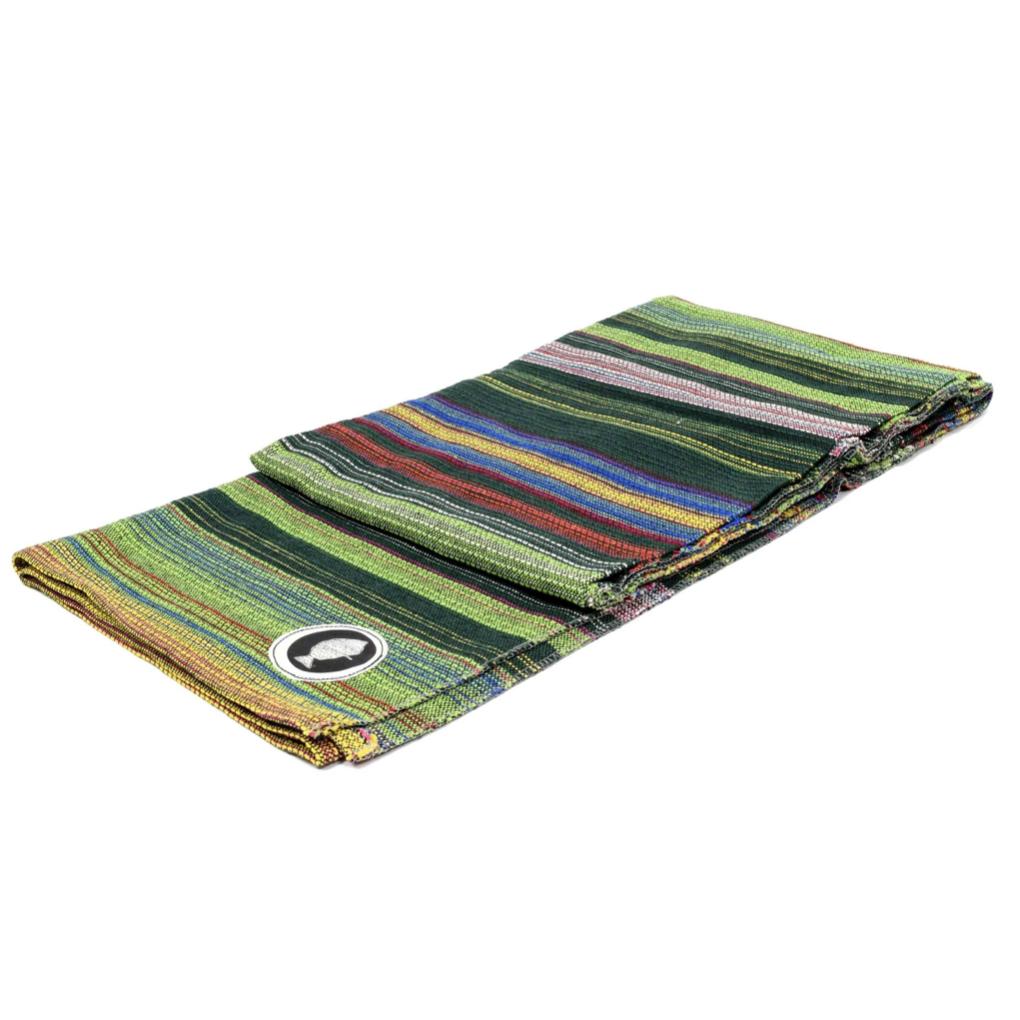 Aqua Green Povoa Yoga Blanket Laid Out